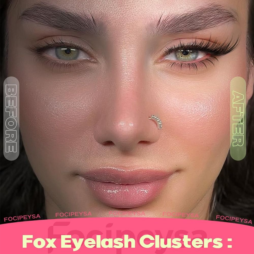 Eyelash Extension Cat Eye Wispy - 5 أزواج من الرموش الصناعية الطويلة