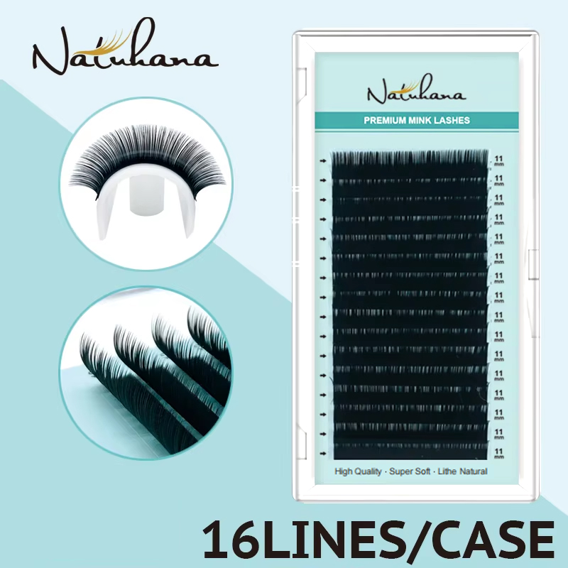 NATUHANA كوريا PBT 16 صفوف B C - مراجعة Eyelash Extension Korea Natural وسعره