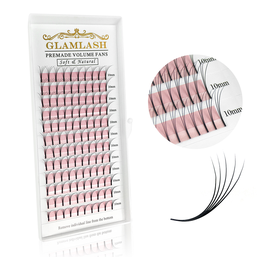 GLAMLASH 2D-6D مراوح حجم مسبقة - مراجعة Eyelash Extension Korea Natural وسعره
