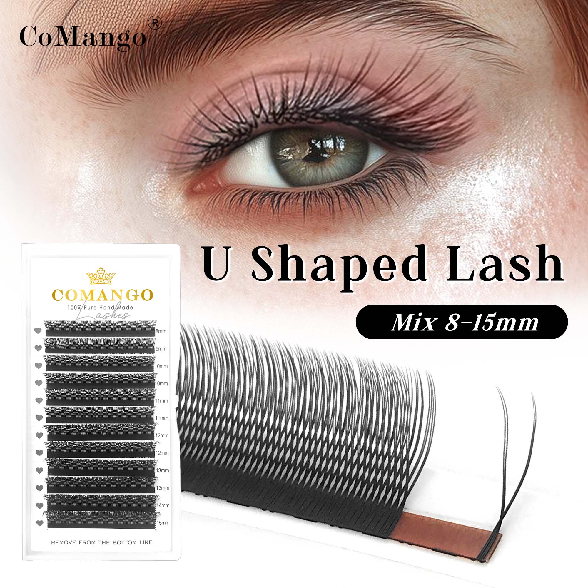 CoMango رموش U YY رموش اصطناعي - مراجعة Eyelash Extension Yelix وسعره