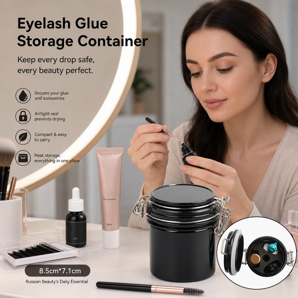 حاوية تخزين غراء الرموش محكمة  - مراجعة Eyelash Extension Repair وسعره