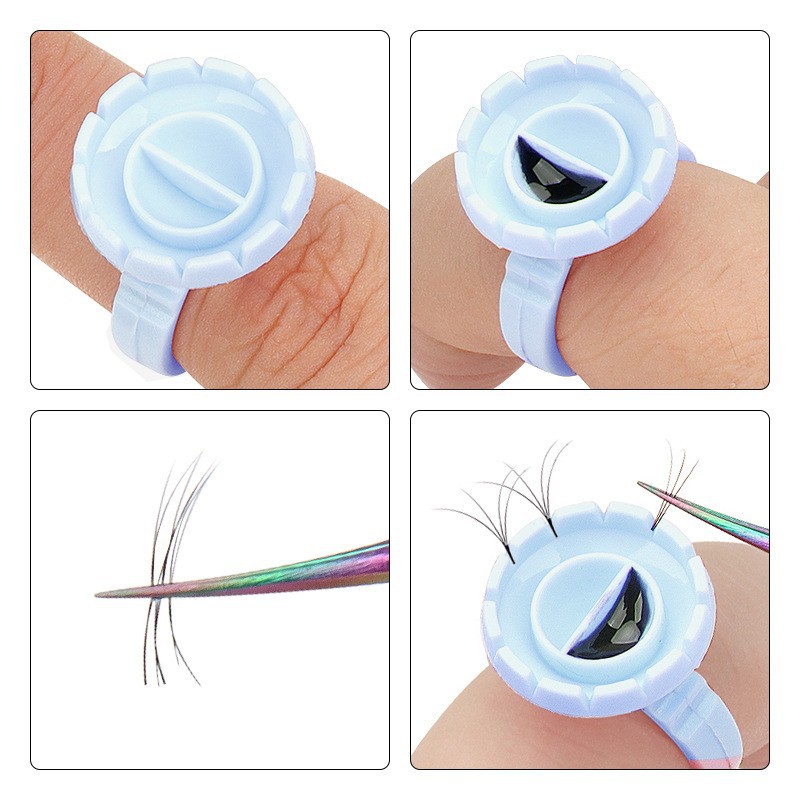 100 قطعة حامل حلقة الغراء القا - مراجعة Eyelash Extension Repair وسعره