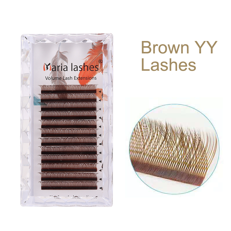 ماريا براون YY على شكل رمش ملو - مراجعة Eyelash Extension Yelix وسعره