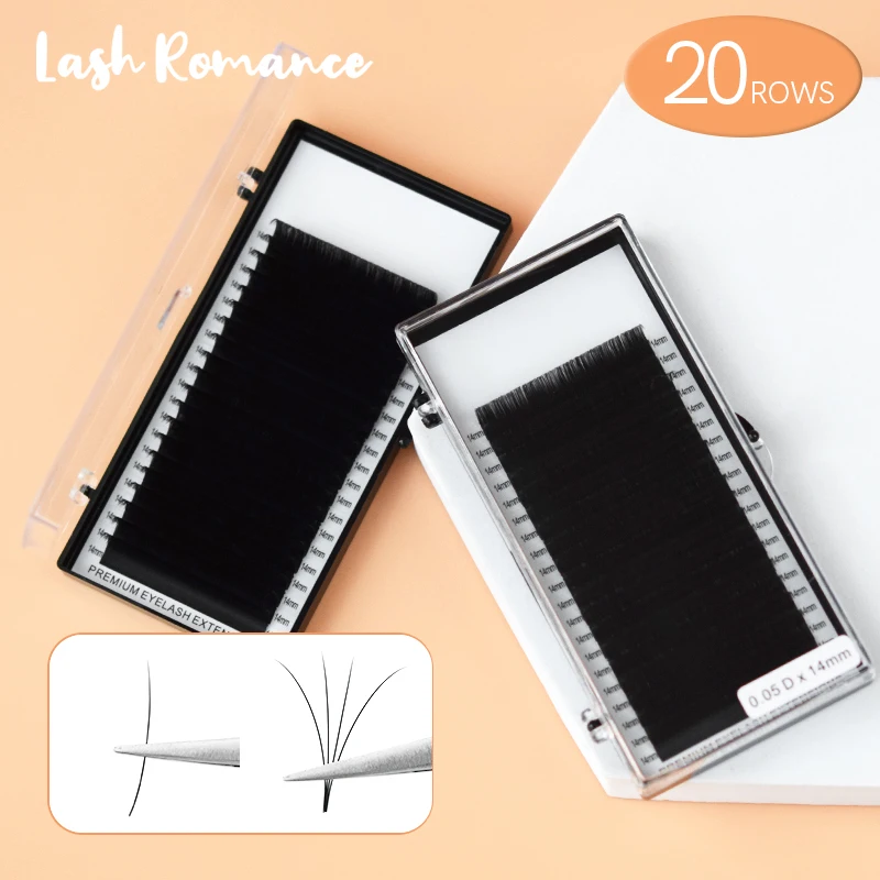 H&L منذ 1990 رموش فردية 20 صفً - مراجعة Eyelash Extension Korea Natural وسعره