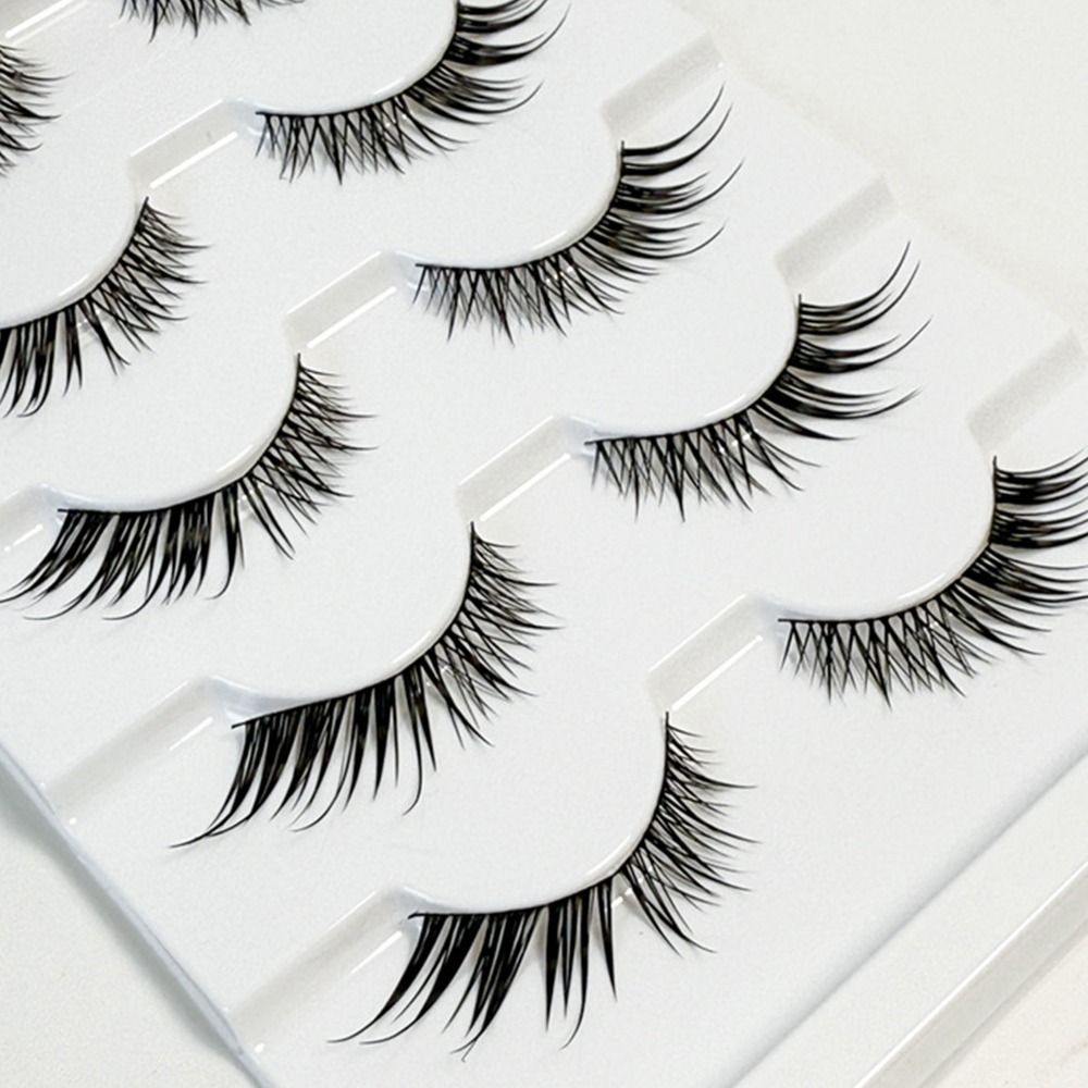 5 أزواج من الرموش الصناعية الط - مراجعة Eyelash Extension Cat Eye Wispy وسعره